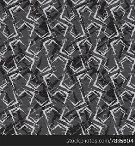 Seamless stylish geometric background. Modern abstract pattern. Flat monochrome design.Repeating ornament dark and light small rough shapes.