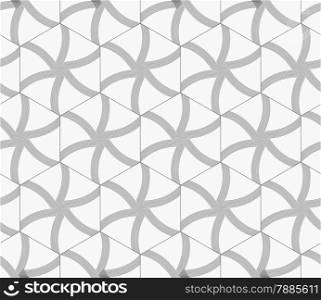 Seamless stylish geometric background. Modern abstract pattern. Flat monochrome design.Repeating ornament gray hexagons with lines.