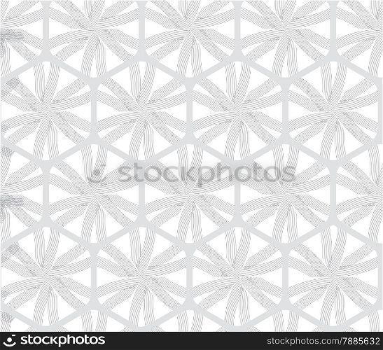 Seamless stylish geometric background. Modern abstract pattern. Flat monochrome design.Repeating ornament gray hexagon net with lines.
