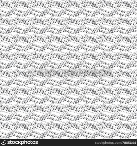 Seamless stylish geometric background. Modern abstract pattern. Flat monochrome design.Repeating ornament dotted wavy lines horizontal on white.