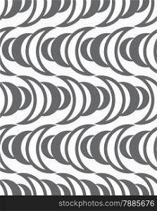 Seamless stylish geometric background. Modern abstract pattern. Flat monochrome design.Repeating ornament of gray half-circles making waves.