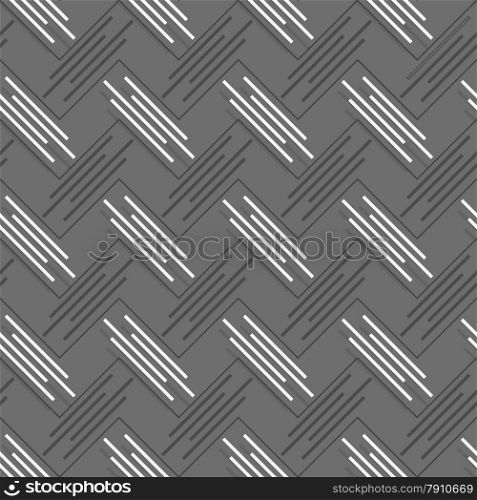 Seamless stylish geometric background. Modern abstract pattern. Flat monochrome design.Monochrome pattern with diagonal uneven stripes with offset.