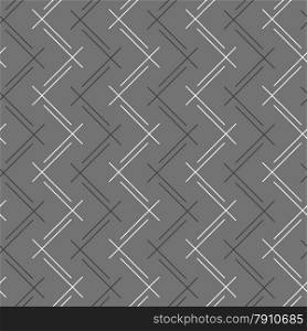 Seamless stylish geometric background. Modern abstract pattern. Flat monochrome design.Monochrome pattern with doubled strips forming zigzag.
