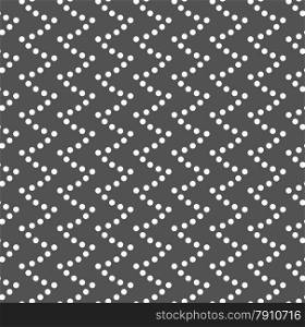 Seamless stylish geometric background. Modern abstract pattern. Flat monochrome design.Monochrome pattern with dotted wavy spikes.