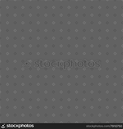 Seamless stylish geometric background. Modern abstract pattern. Flat monochrome design.Monochrome pattern with black and gray small rounded crosses.