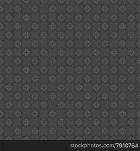 Seamless stylish geometric background. Modern abstract pattern. Flat monochrome design.Monochrome pattern with small rounded crosses and big intersecting rounded crosses.