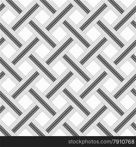 Seamless stylish geometric background. Modern abstract pattern. Flat monochrome design.Monochrome pattern with light gray striped lattice on white