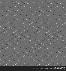 Seamless stylish geometric background. Modern abstract pattern. Flat monochrome design.Monochrome pattern with gray and black dotted short lines on gray.