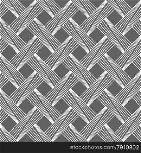Seamless stylish geometric background. Modern abstract pattern. Flat monochrome design.Monochrome pattern with light gray diagonally striped lattice.
