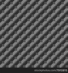 Seamless stylish geometric background. Modern abstract pattern. Flat monochrome design.Monochrome pattern with black and gray dotted shapes forming diagonals.