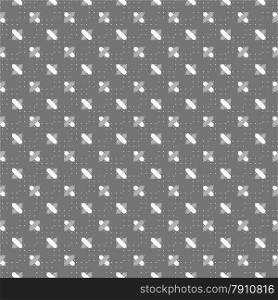 Seamless stylish geometric background. Modern abstract pattern. Flat monochrome design.Monochrome pattern with crossing rounded rectangles on dotted background.