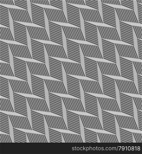 Seamless stylish geometric background. Modern abstract pattern. Flat monochrome design.Monochrome pattern with gray braid grid.
