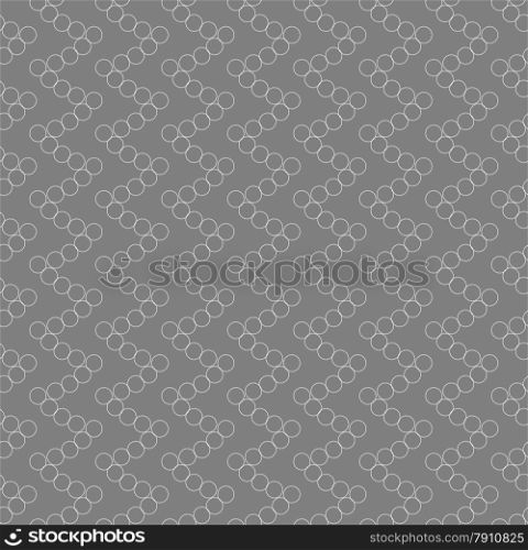 Seamless stylish geometric background. Modern abstract pattern. Flat monochrome design.Monochrome pattern with many intersecting circles forming spiky waves.