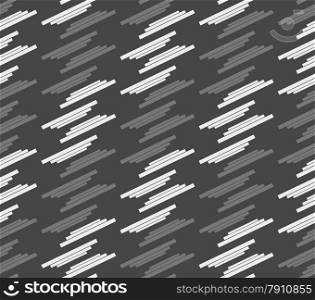 Seamless stylish geometric background. Modern abstract pattern. Flat monochrome design.Monochrome pattern with gray and white offset stripes.