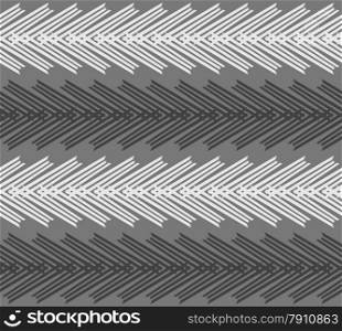 Seamless stylish geometric background. Modern abstract pattern. Flat monochrome design.Monochrome pattern with striped white and black chevron on dark gray.