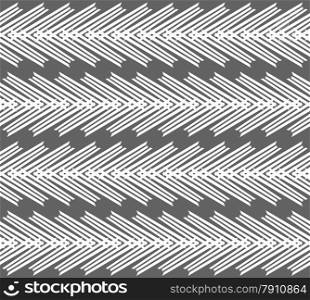 Seamless stylish geometric background. Modern abstract pattern. Flat monochrome design.Monochrome pattern with striped white chevron on dark gray.