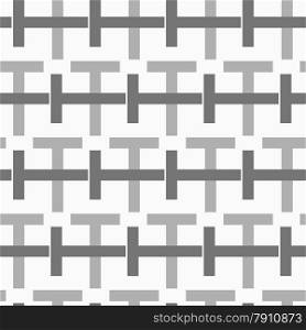 Seamless stylish geometric background. Modern abstract pattern. Flat monochrome design.Monochrome pattern with black and gray intersecting t shapes.