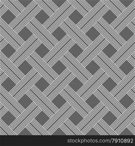 Seamless stylish geometric background. Modern abstract pattern. Flat monochrome design.Monochrome pattern with light gray striped lattice on dark gray.