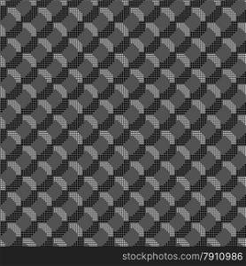 Seamless stylish geometric background. Modern abstract pattern. Flat monochrome design.Monochrome pattern with black and gray dotted shapes forming crossing diagonals.