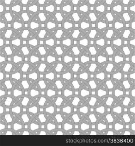 Seamless stylish geometric background. Modern abstract pattern. Flat monochrome design.Dark gray circle interlocking ornament.