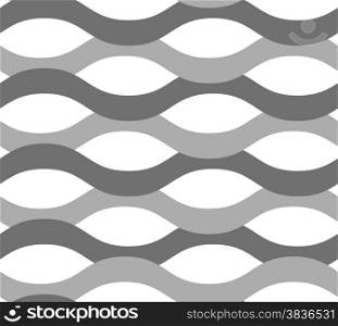 Seamless stylish geometric background. Modern abstract pattern. Flat monochrome design.Gray ornament with overlapping waves.