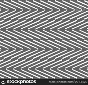 Seamless stylish geometric background. Modern abstract pattern. Flat monochrome design.Monochrome pattern with white chevrons.