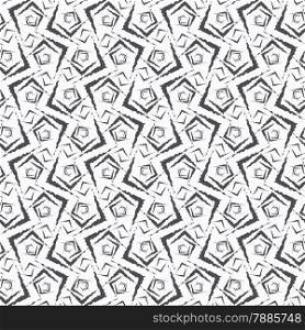 Seamless stylish geometric background. Modern abstract pattern. Flat monochrome design .Repeating ornament small rough shapes.