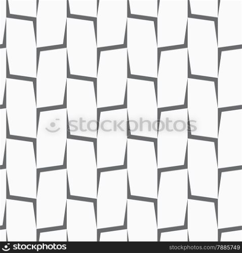 Seamless stylish geometric background. Modern abstract pattern. Flat monochrome design.Repeating ornament vertical gray corners.