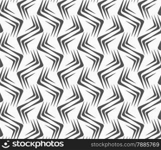 Seamless stylish geometric background. Modern abstract pattern. Flat monochrome design.Repeating ornament vertical wavy corners.