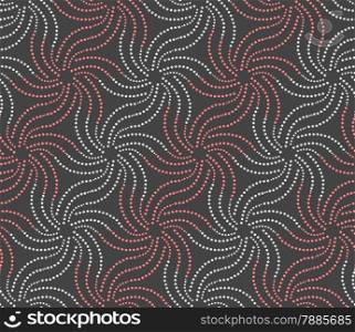 Seamless stylish geometric background. Modern abstract pattern. Flat textured design.Textured ornament with red and white dotted stars.