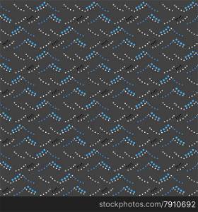 Seamless stylish geometric background. Modern abstract pattern. Flat textured design.Colored geometrical pattern with blue dotted waves.