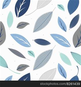 Seamless stylish leaves pattern