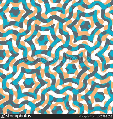 Seamless stylized hexagon pattern vector background tile