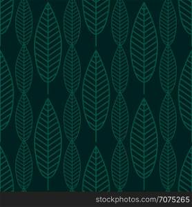 Seamless Stylized Leaf Background. Leaves Geometric Texture. Continuous Green Pattern. Decorative Natural Ornament. Seamless Stylized Leaf Background. Leaves Geometric Texture. Continuous Floral Pattern.