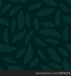 Seamless Stylized Leaf Background. Leaves Geometric Texture. Continuous Green Pattern. Decorative Natural Ornament. Seamless Stylized Leaf Background. Leaves Geometric Texture. Continuous Green Pattern. Decorative Natural Ornament.
