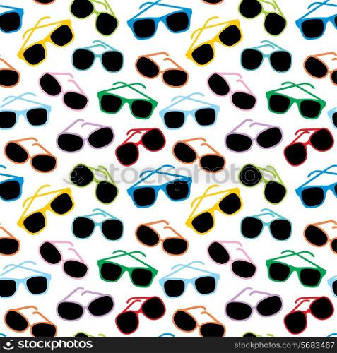 Seamless sun glasses accessories pattern