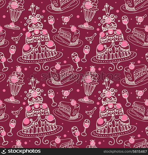 Seamless sweets pattern