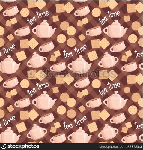 Seamless tea pattern