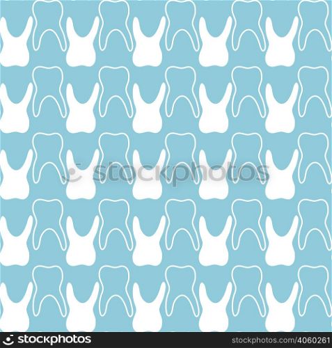 seamless teeth pattern on a pleasant blue background easy to edit color , print or design. pattern teeth