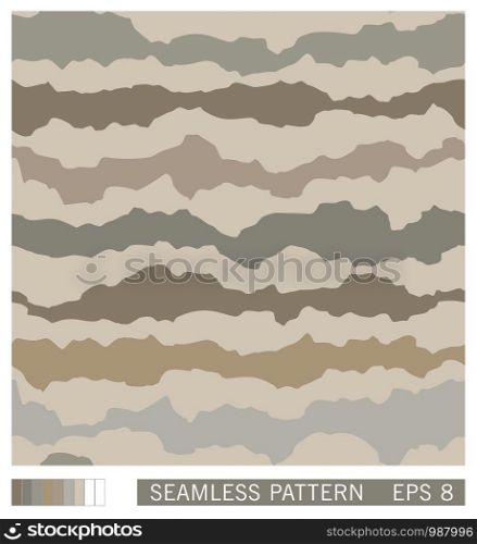 Seamless texture design. Vector recurring template. Military camouflage. Handmade disguise pattern.. Military camouflage pattern.