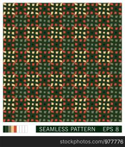 Seamless texture in a cage. Classic scottish cage. Design recurring ornament from primitive geometric figures. Vector pattern from squares. Seamless texture in a cage. Vector pattern from squares
