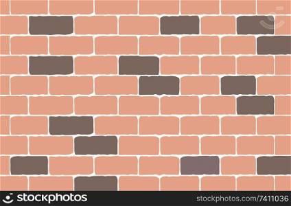 Seamless texture of a cartoon brick wall