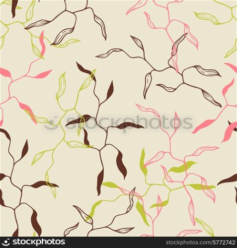 Seamless texture of abstract leaf. Vector background.. Seamless texture of abstract leaf. Vector background