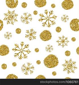 Seamless texture of bright isolated circles with glitters and snowflakes. Design illustration.. Seamless texture of bright isolated circles with glitters and snowflakes.