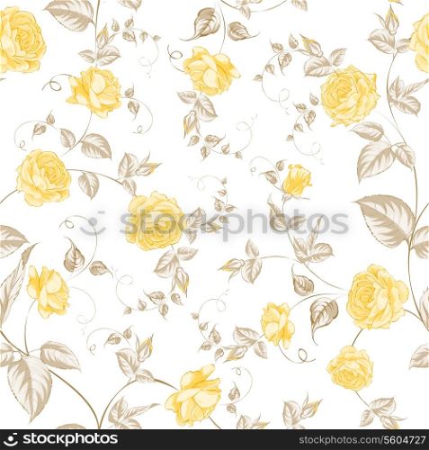 Seamless texture of pastel roses for textiles. Vector illustration.