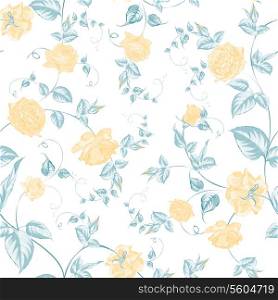 Seamless texture of roses for textiles. Vector illustration.