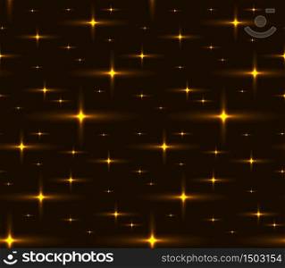 Seamless texture of the night sky with golden stars. Vector pattern for wrapping paper, wallpaper and your creativity. Seamless texture of the night sky with stars.