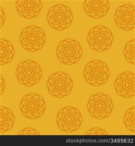Seamless texture on an orange background