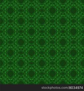 Seamless Texture on Green. Element for Design. Seamless Texture on Green. Element for Design. Ornamental Backdrop. Pattern Fill. Ornate Floral Decor for Wallpaper. Traditional Decor on Green Background