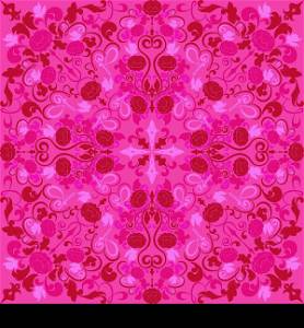 Seamless texture - vintage ornamental pattern in pink colors.